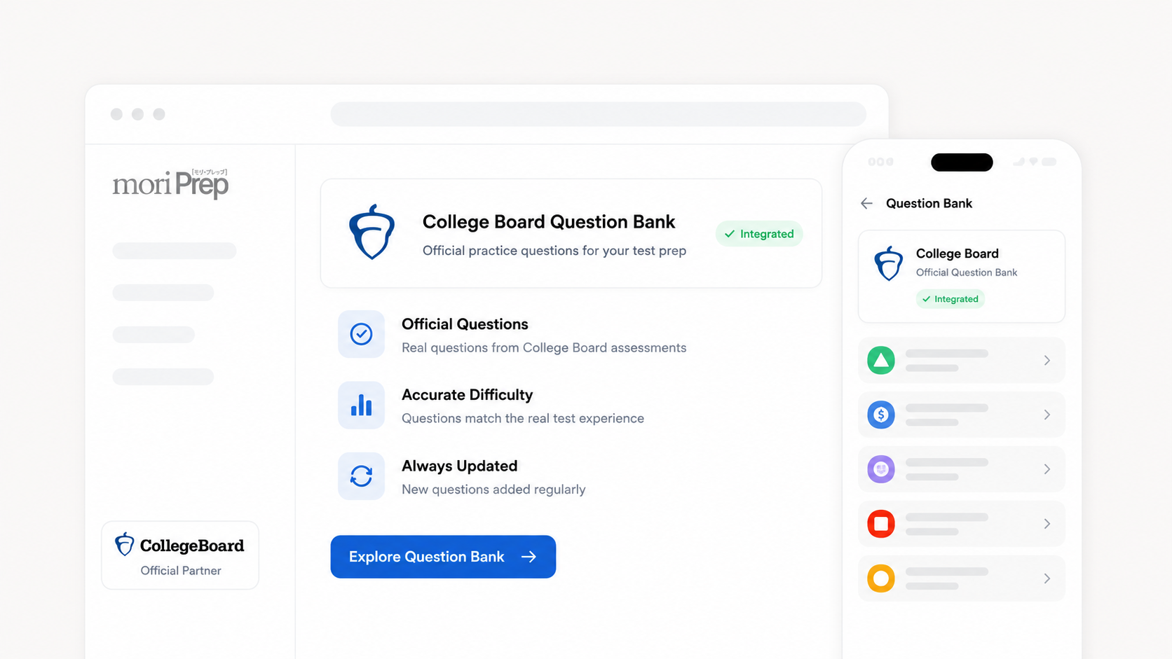 Integrating the Official College Board Question Bank