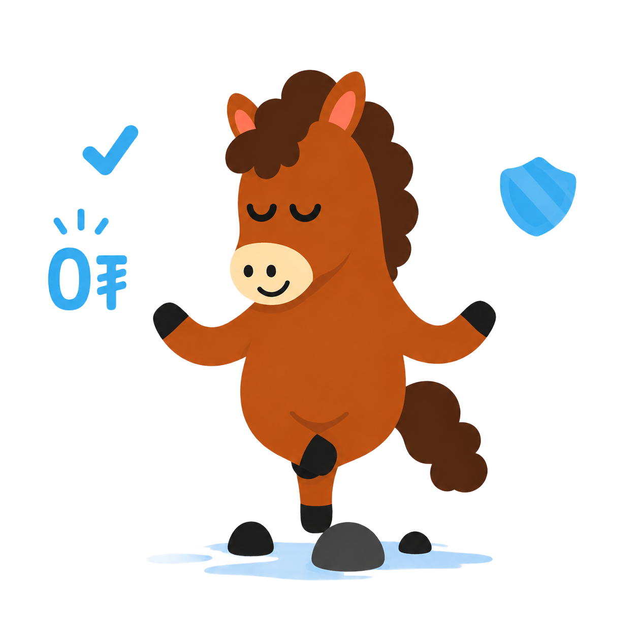 Yoga horse illustration